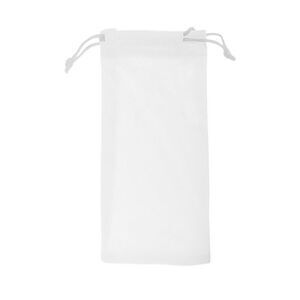 Soft Drawstring Eyeglass Pouch White